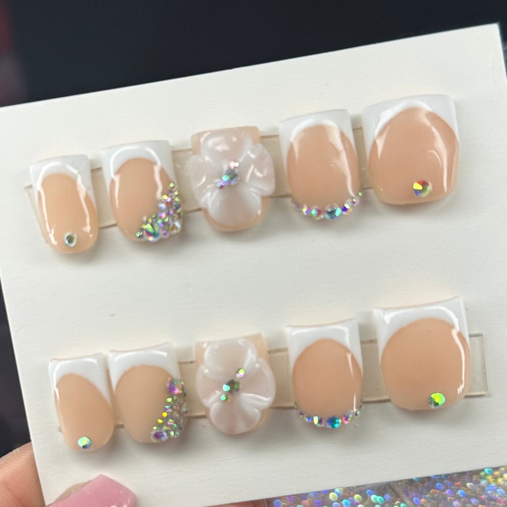 4 Pack Short Custom Acrylic Press On Nails