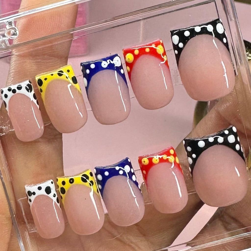 4 Pack Short Custom Acrylic Press On Nails