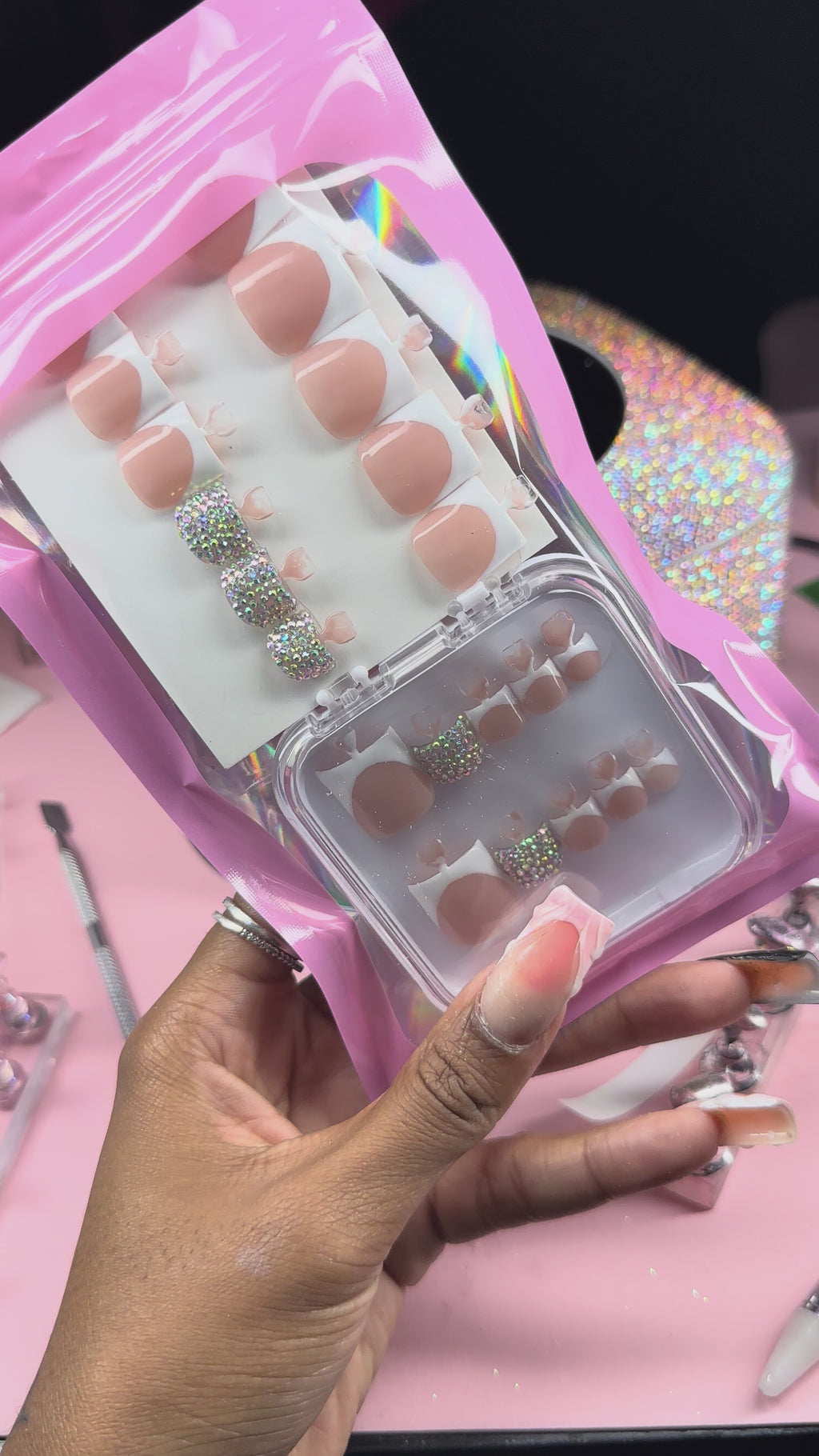 4 Custom Acrylic Press On Toes