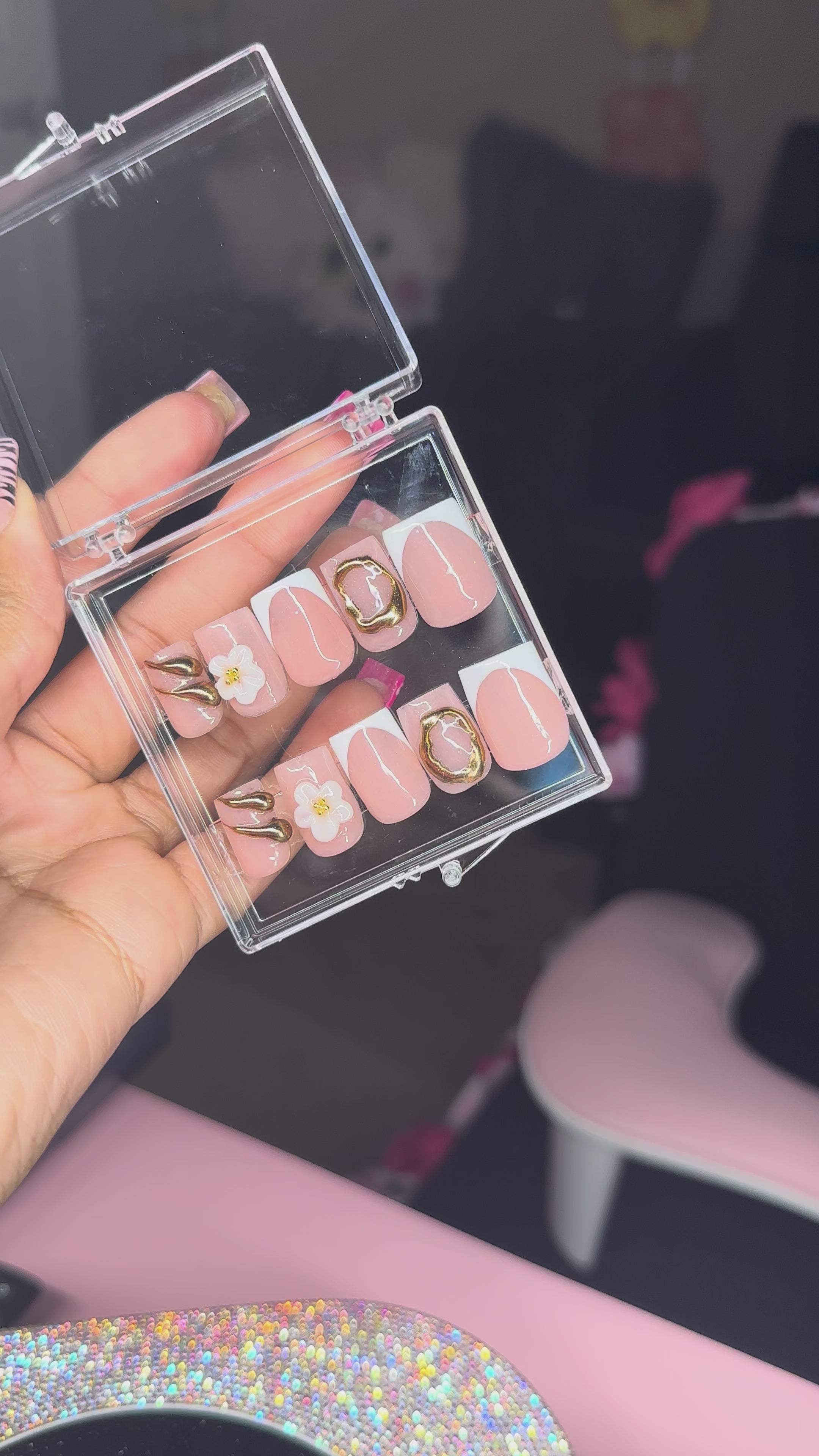 Short Custom Acrylic Press Ons (Simple Design)